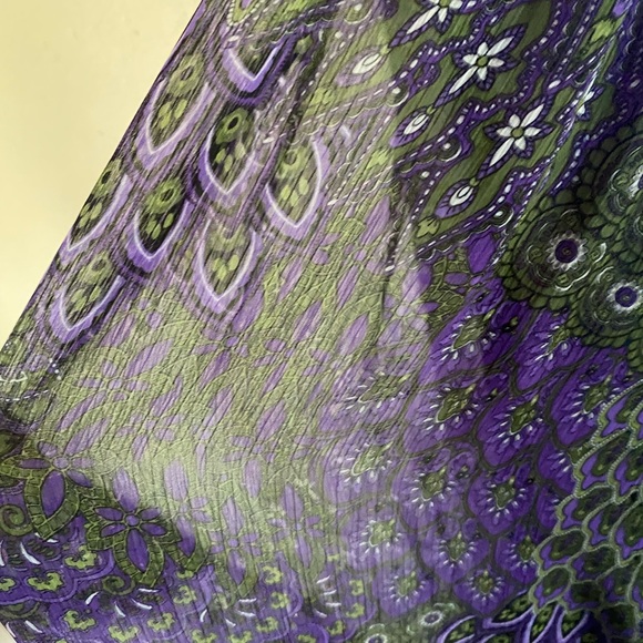 Purple Boho Paisley summer Maxi dress - Picture 3 of 6